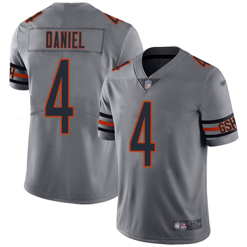 Chicago Bears Limited Silver Men Chase Daniel Jersey NFL Football #4 Inverted Legend->women nfl jersey->Women Jersey